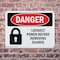 Signmission Lockout Power Before Removing Guards Danger Sign, Plastic, 10in W x 7in L, 2PK OS-2PACK-DS-P-710-L-1434 - alternate 6